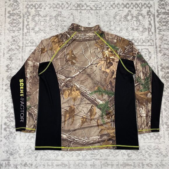 Realtree Xtra Pullover Men's Long Sleeve Camo 1/4 Zip Scent Factor Size Large - Picture 8 of 8